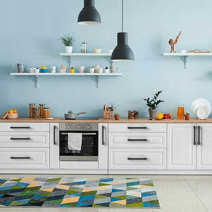 Uchwyt meblowy 192mm miedzy otworami czarny ze stali nierdzewnej