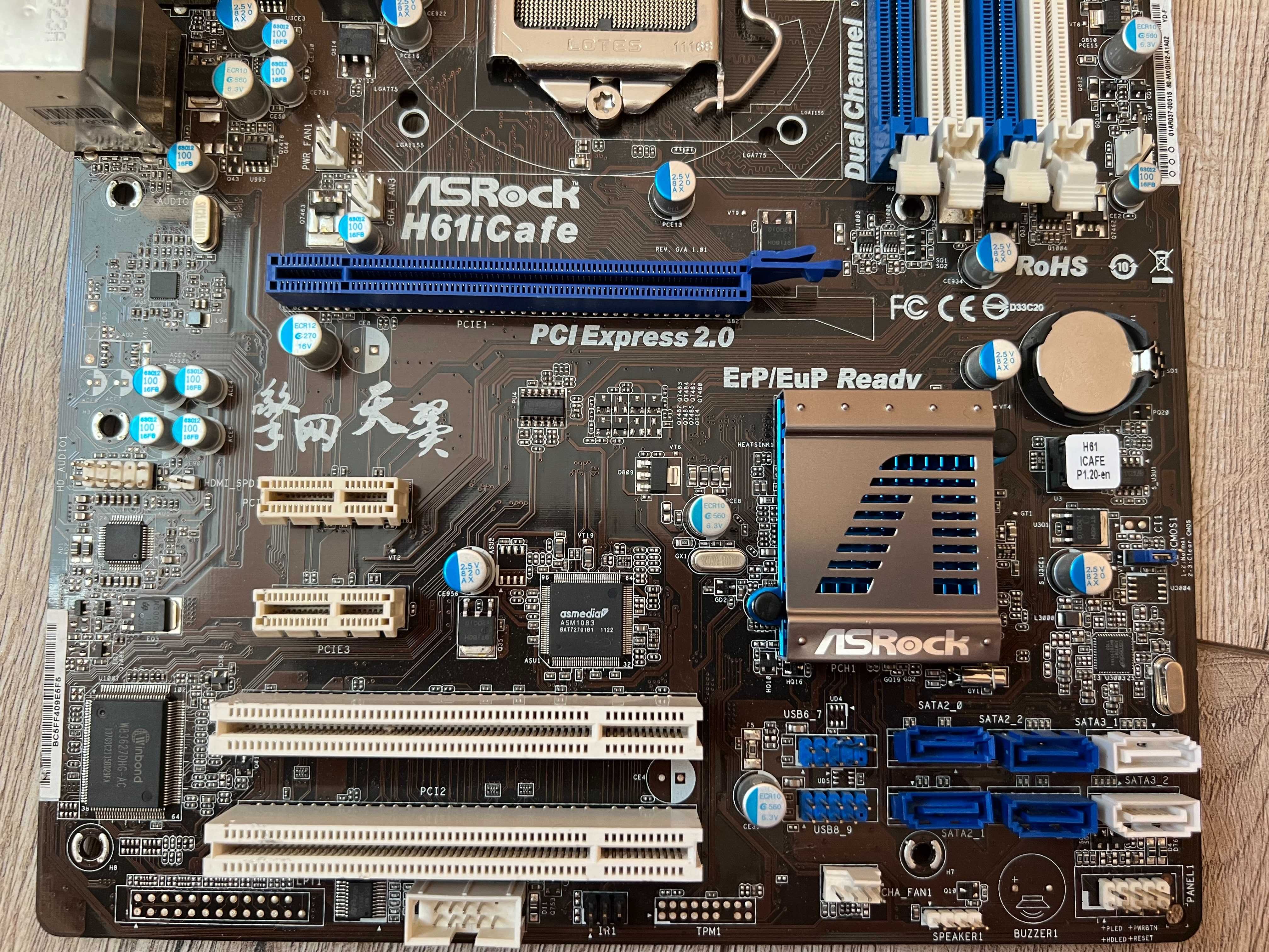 Материнка ASRock H61iCafe s.1155 повністю робоча