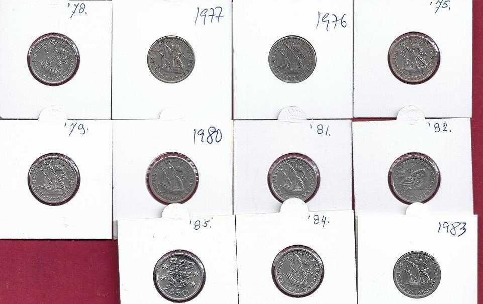 Coleção  Completa  2$50  de Niquel  1963 a 1985  23  Moedas