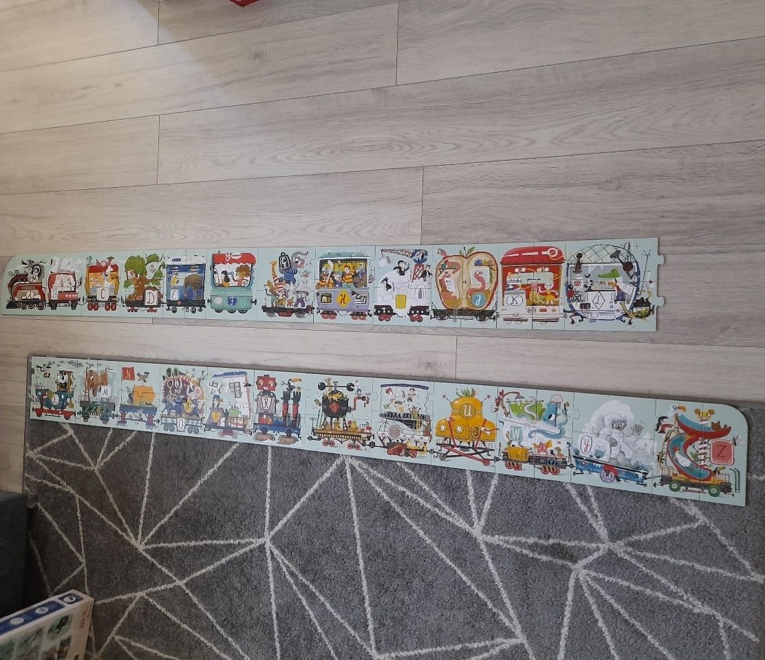 Puzzle alfabet Czu Czu Pociąg klocki