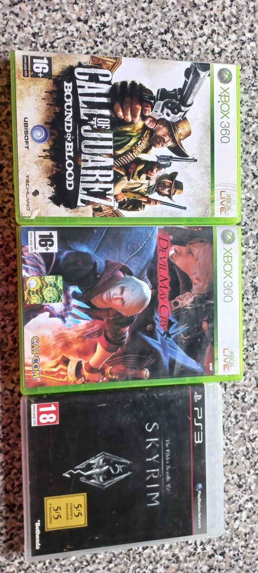Devil may cry 4/Call of juarez bound in blood/Skyrim Xbox 360/Ps3