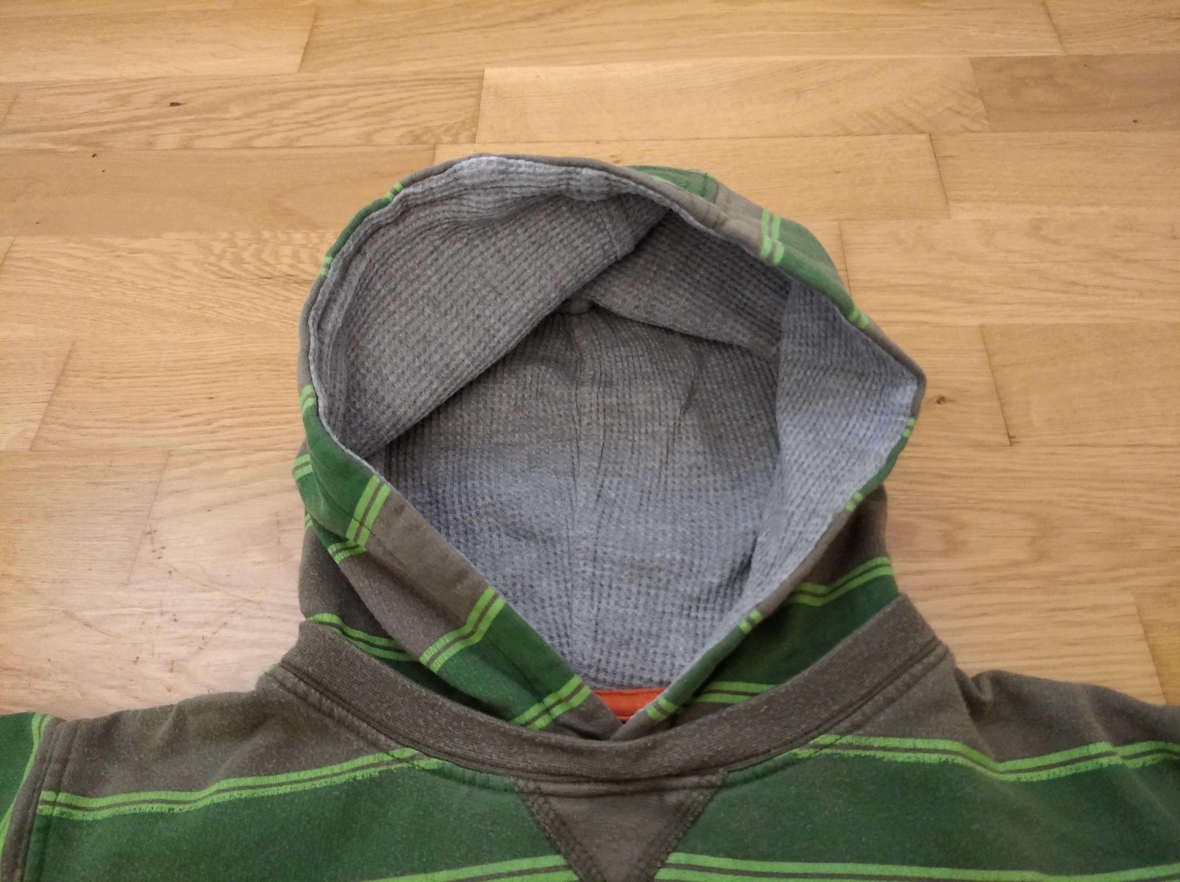 Bluza kangurka Rebel 116 z kapturem chłopięca oliwkowa 5-6 lat