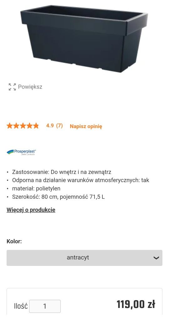 Sprzedam donicę Lofly 80 cm