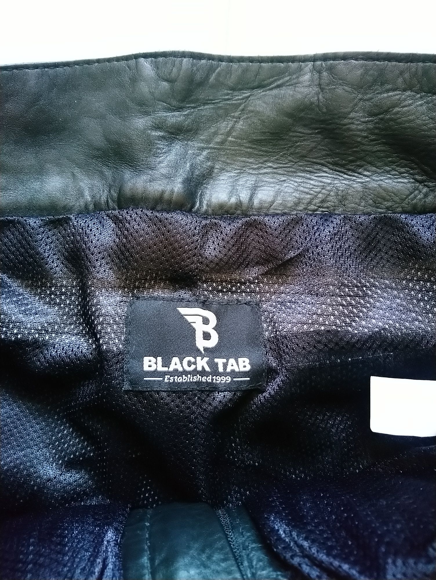Шкіряні мотоштани байкерськи Black TAB L розмір