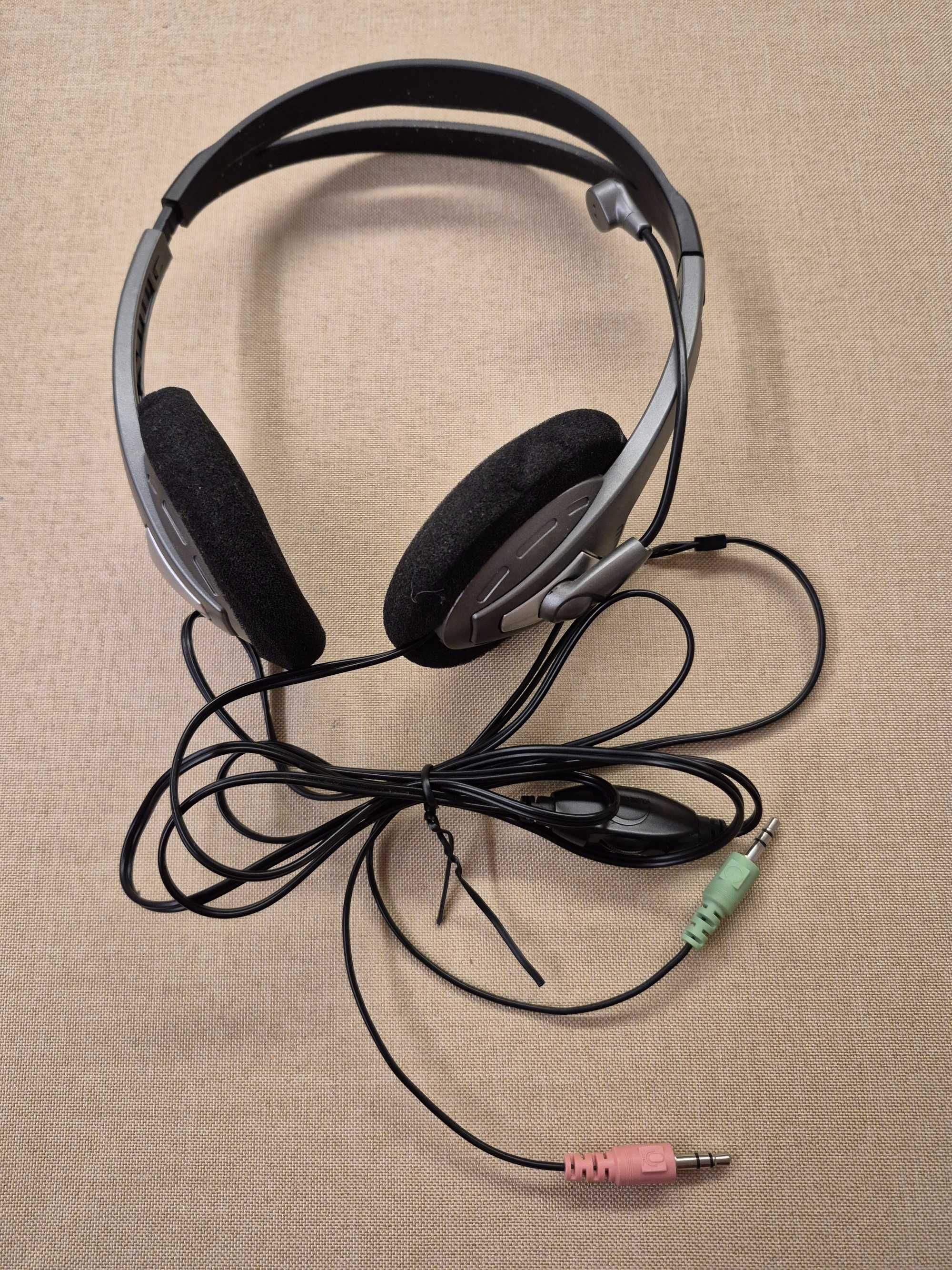 Conjunto de dois auscultadores/phones com fio, marca Mitsai e Qilive