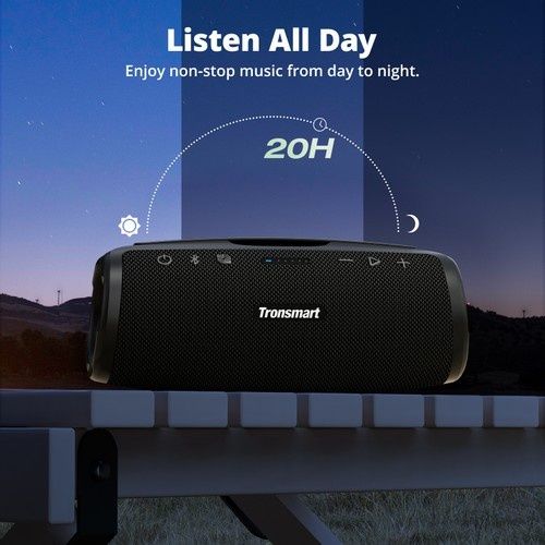 Coluna de Som, Equalizador Personalizável, 20 Horas de Reprodução,