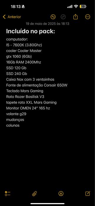 vendo setup gamer