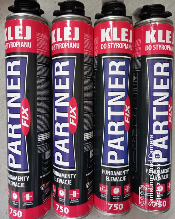 Klej do styropianu EPS i styroduru XPS  PARTNER FIX 750 ml na pistolet