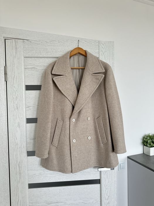 Suitsupply пальто чоловіче вовна бежеве коричневе L XL 52