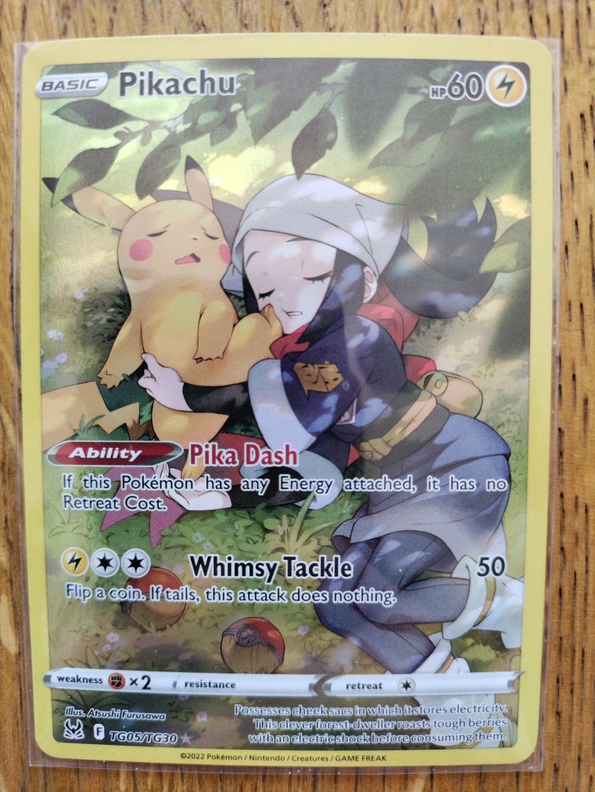 Karta Pokemon Pikachu Full Art z trenerem