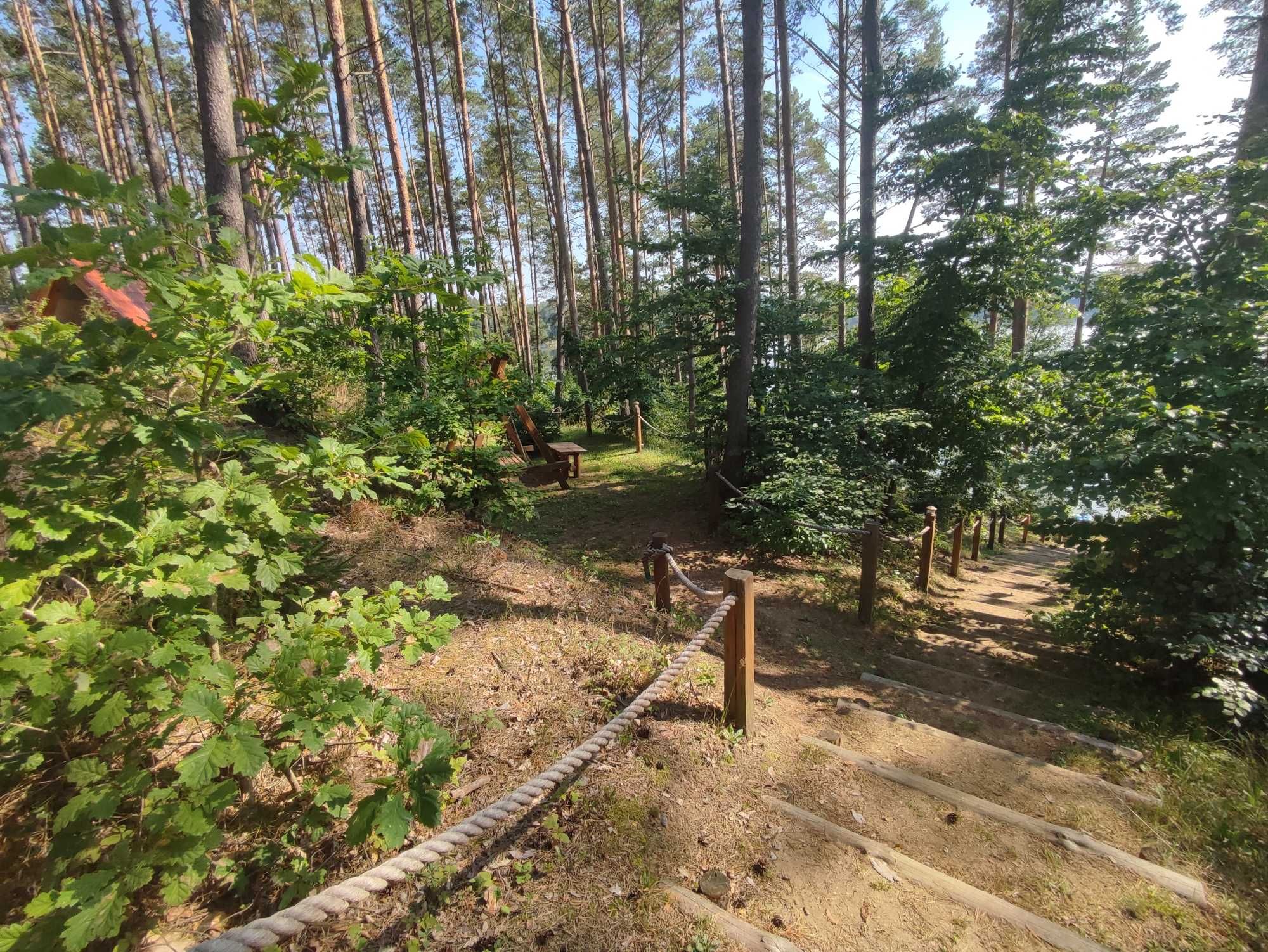 Domek nad jeziorem, Kaszuby, linia brzegowa, kominek, Zagroda Szarlota