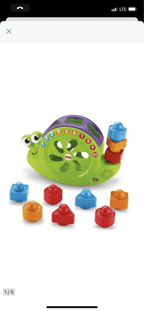 muzyczny ślimak Fisher Price sorter