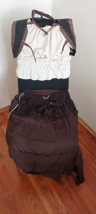 Stroj sredniowieczny dla kobiety larp rekonstrukcja przebranie