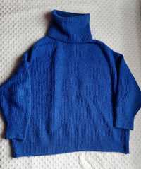 Golf sweter granatowy zara