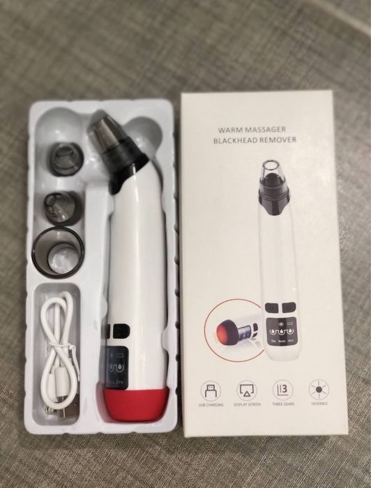 Вакуумний очищувач білий та зелений пор обличчя скраб