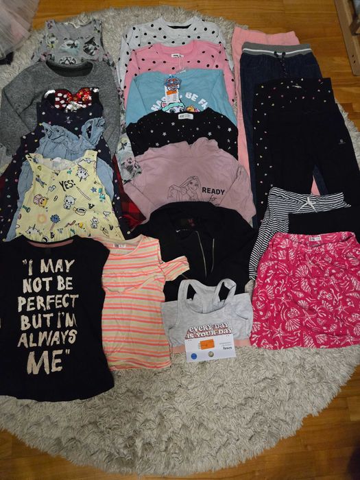 komplet zestaw ubrań dla dziewczynki 128