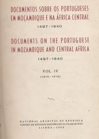 Documentos Sobre os Portugueses em Moçambique e na África Central 1497