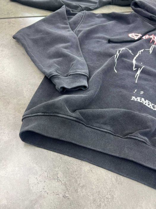 Черная кофта Vetements свитшот Ветмо худи с принтом оверсайз sg279