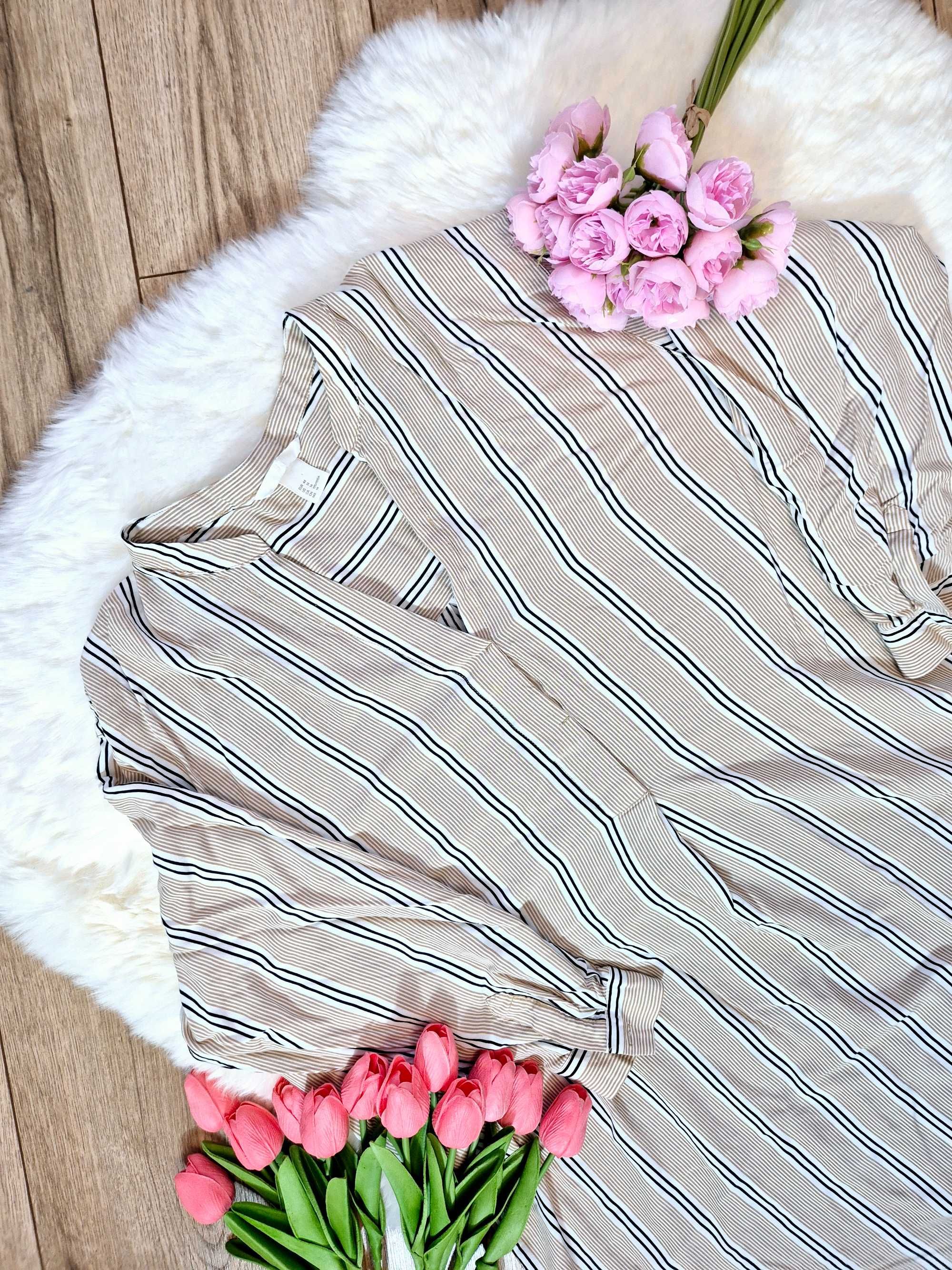 Nowa wiskozowa długa bluzka damska 100% wiskoza H&M 44 XXL plus size