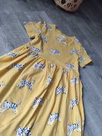Nowa sukienka , tygrysy koty , M&S 5-6 lat