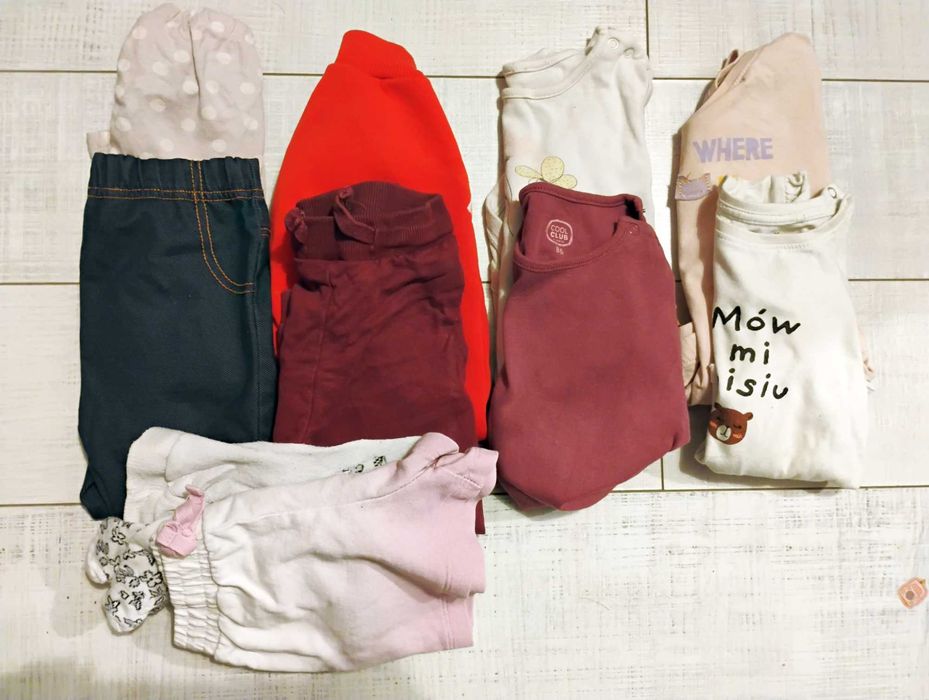 Zestaw ubrań dla dziewczynki 86 - 92 cm, 10 szt.