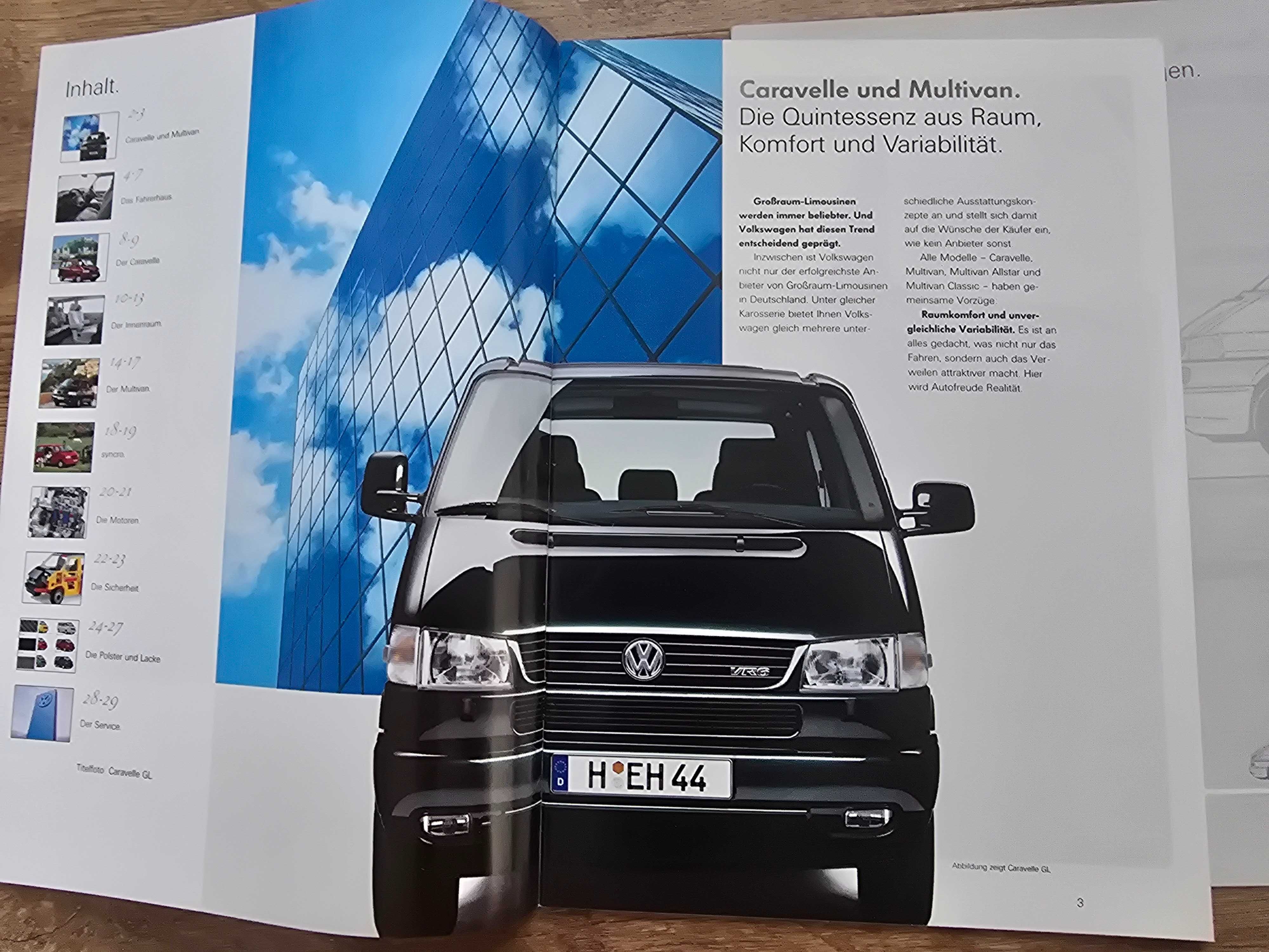 Prospekt VW T4 Caravelle, Multivan
