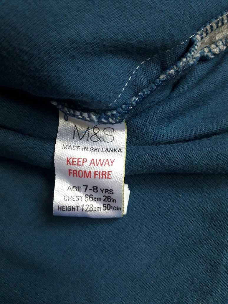 M&S ciepła dwuwarstwowa bluza, 100% bawełna, r 128