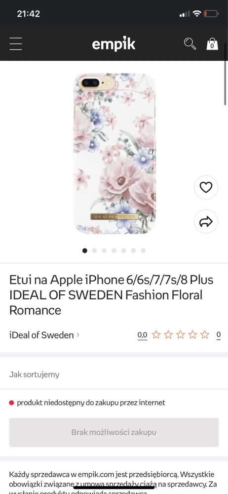 Etui Fashion Case do iPhone 6+/6S+/7+/8+ kwiatowe