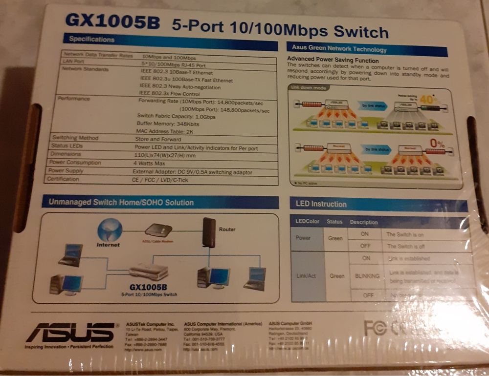Switch ASUS - GX 1005B (novo)