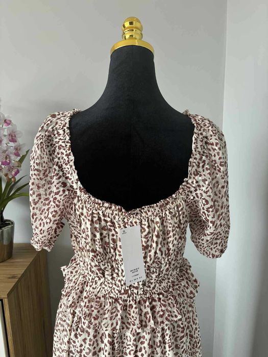 Sukienka w Panterkę – Romantyczny Styl Boho - Miss Selfridge - S/36