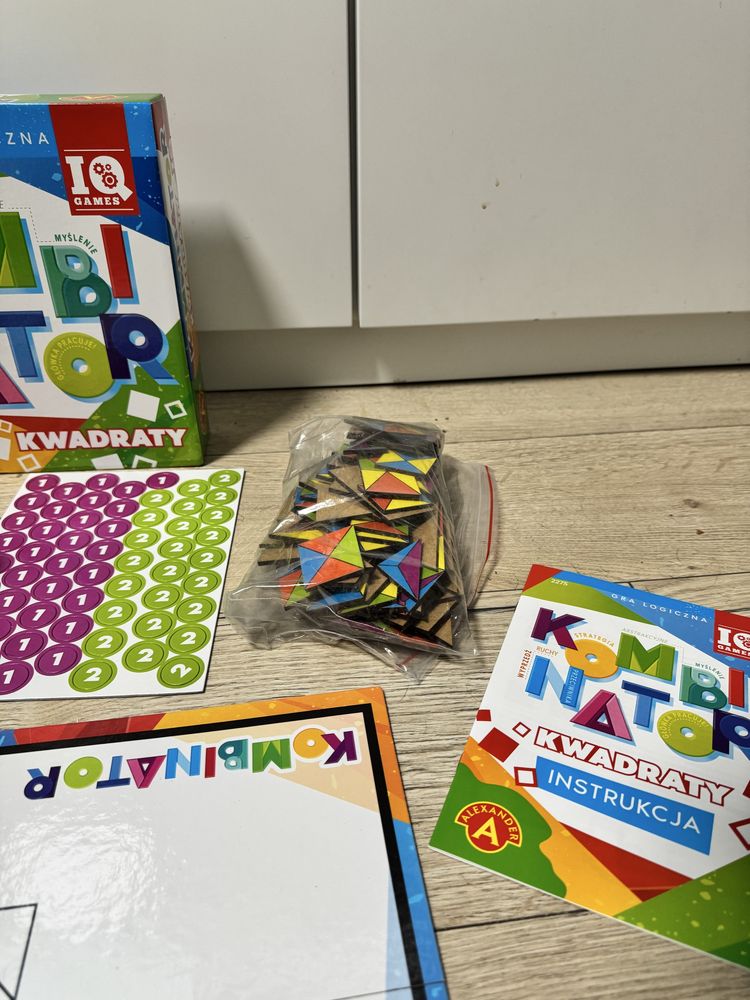Gra logiczna Alexander IQ Games Kombinator Kwadraty jak Nowa