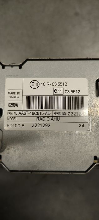 Radio ford fiesta mk7 zestaw