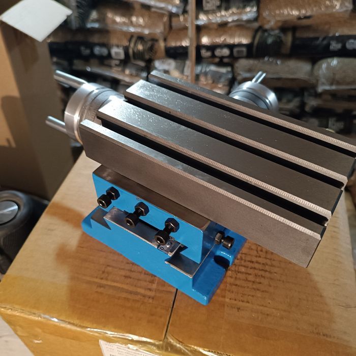 Stół krzyżowy ręczny żeliwny z rowkami teowymi do wiertarki frezarki