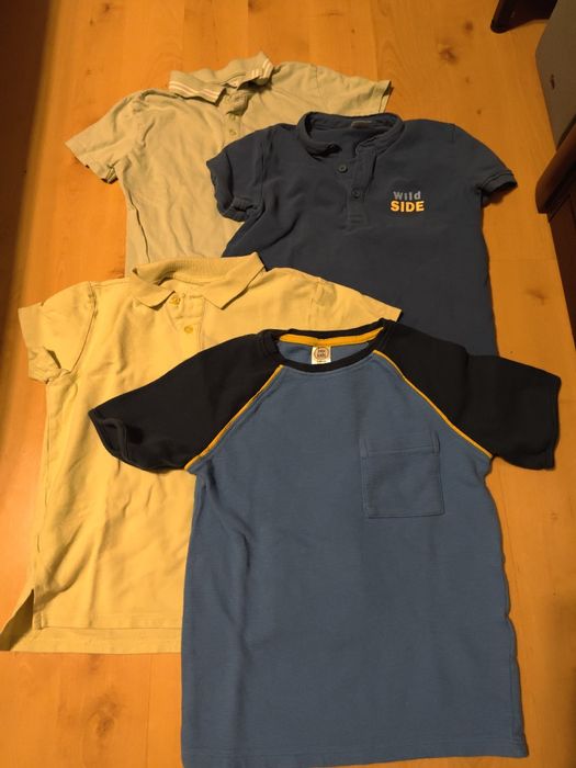 Zestaw 4 koszulek polo/z kieszonką, rozmiar 134