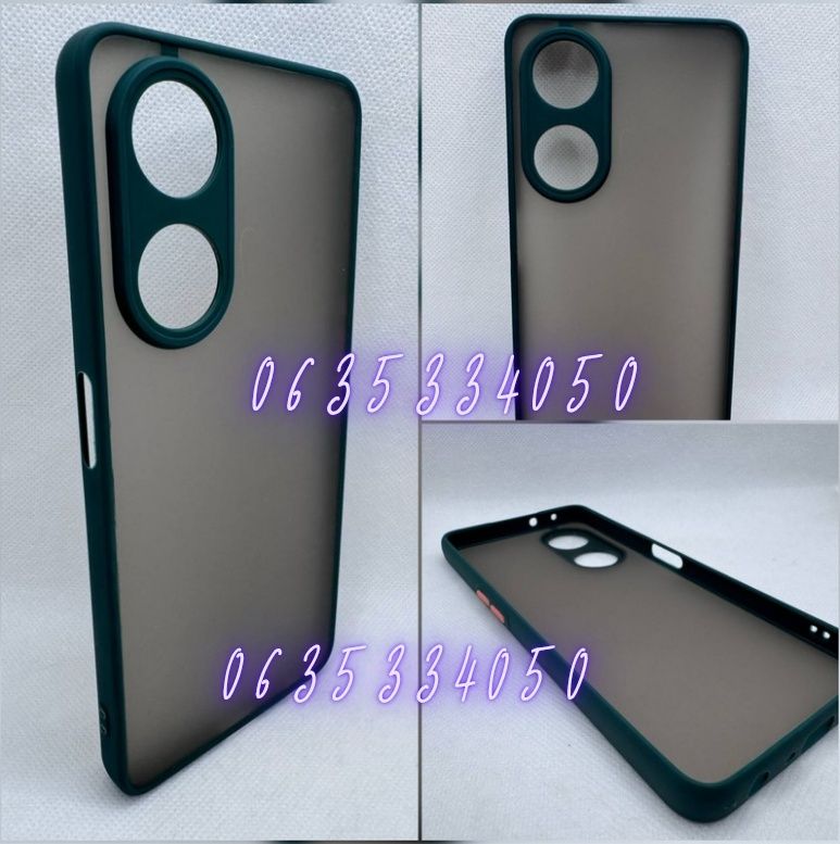 Чехол бампер для Oppo A18 A38 A98 матовый защита камеры противоударный