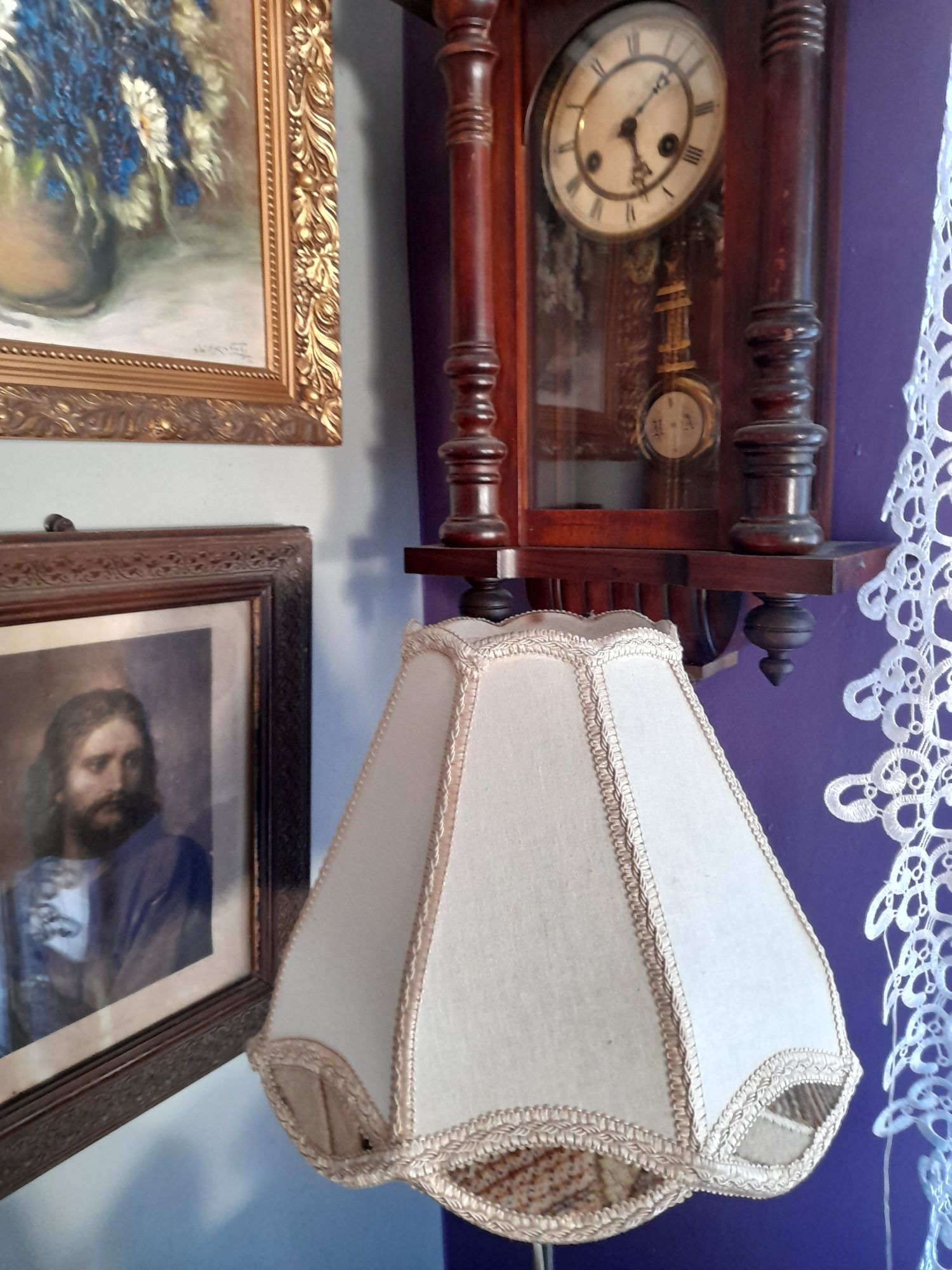 Piękna  stojąca lampa nocna prl lata 70