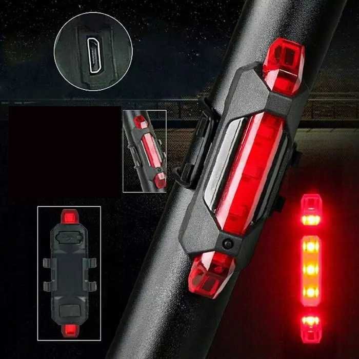 LAMPKA ROWEROWA LED tylna na tył roweru czerwona na usb g