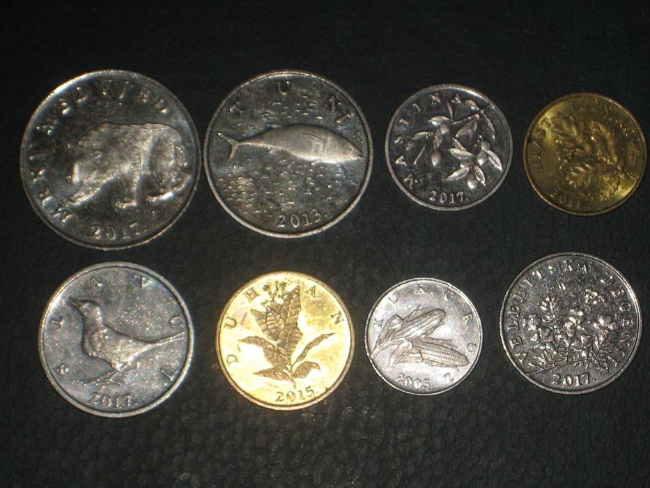 Монета Хорватия набор (8шт) 2005-2017гг Куна Липа