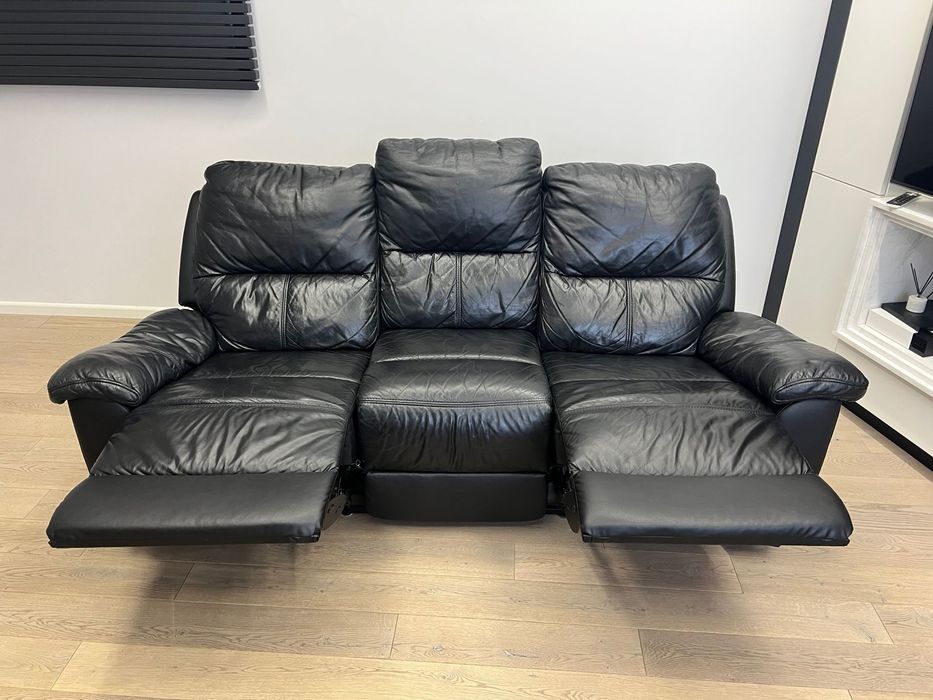 Sofa skórzana z funcja relaks plus fotel