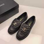 Mokasyny damskie Chanel black leather