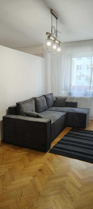 Narożnik sztruksowy szary