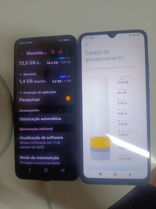 2 telemóveis em bom estado.