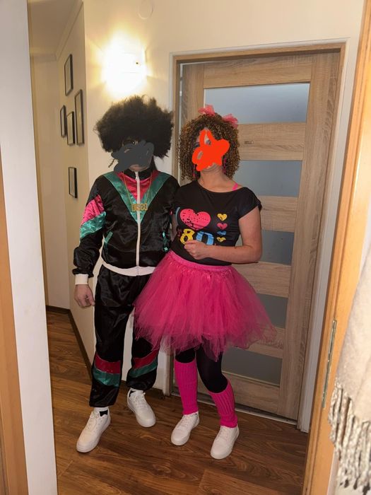 Strój karnawałowy dla par lata 80