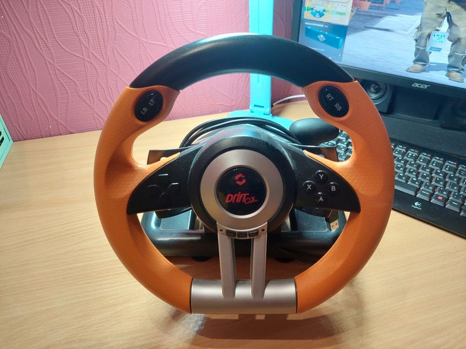 Ігровий руль та педалі SpeedLink можливий торг.