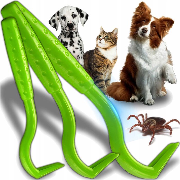 HACZYKI do Wyjmowania USUWANIA KLESZCZY ŁAPKI do Wyciągania kpl. 3 szt