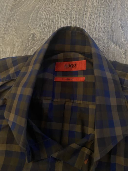 Hugo Boss koszula meska z dlugimi rekawami w krate