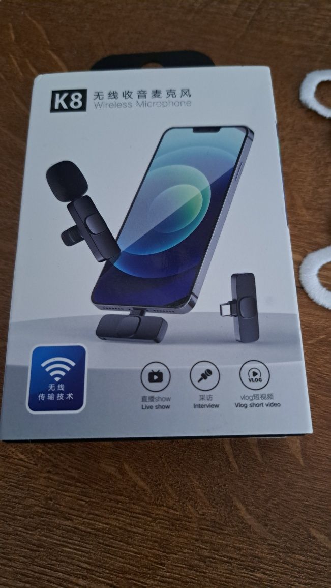 Mikrofon krawatowy na wejściem typ C do iphone i androida