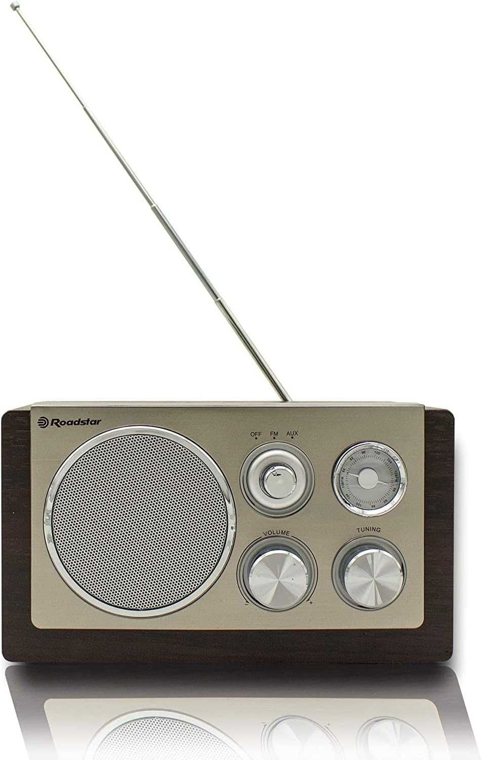Roadstar HRA-1245NWD Radio FM Vintage retro sieciowe AUX USB SD 16W
