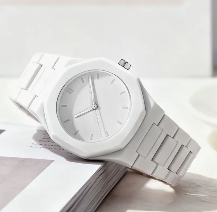 ‼️РОЗПРОДАЖ‼️ Чоловічий наручний білі годинник в стилі Total Black