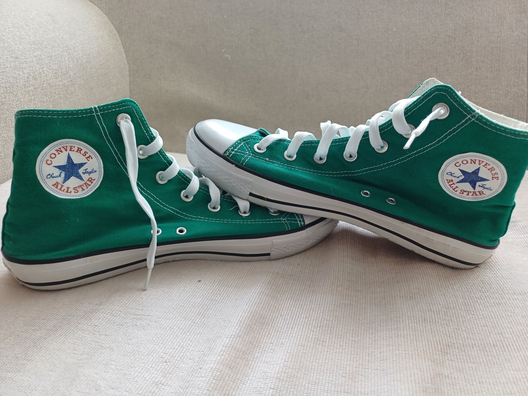 Trampki za kostkę zielone Converse roz. 43